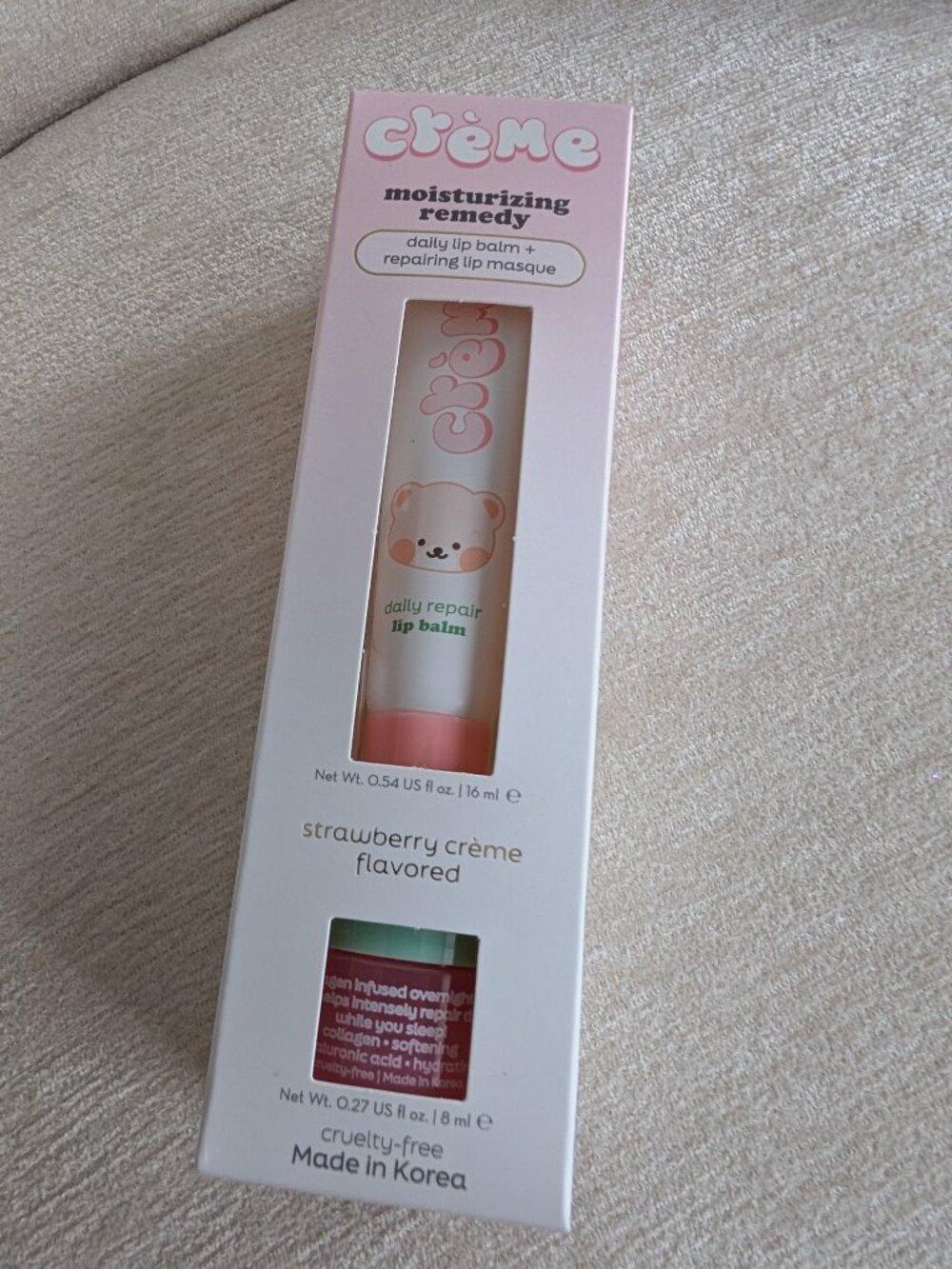 Creme Moisturizing Remedy Daily Repair Lip Balm Strawberry